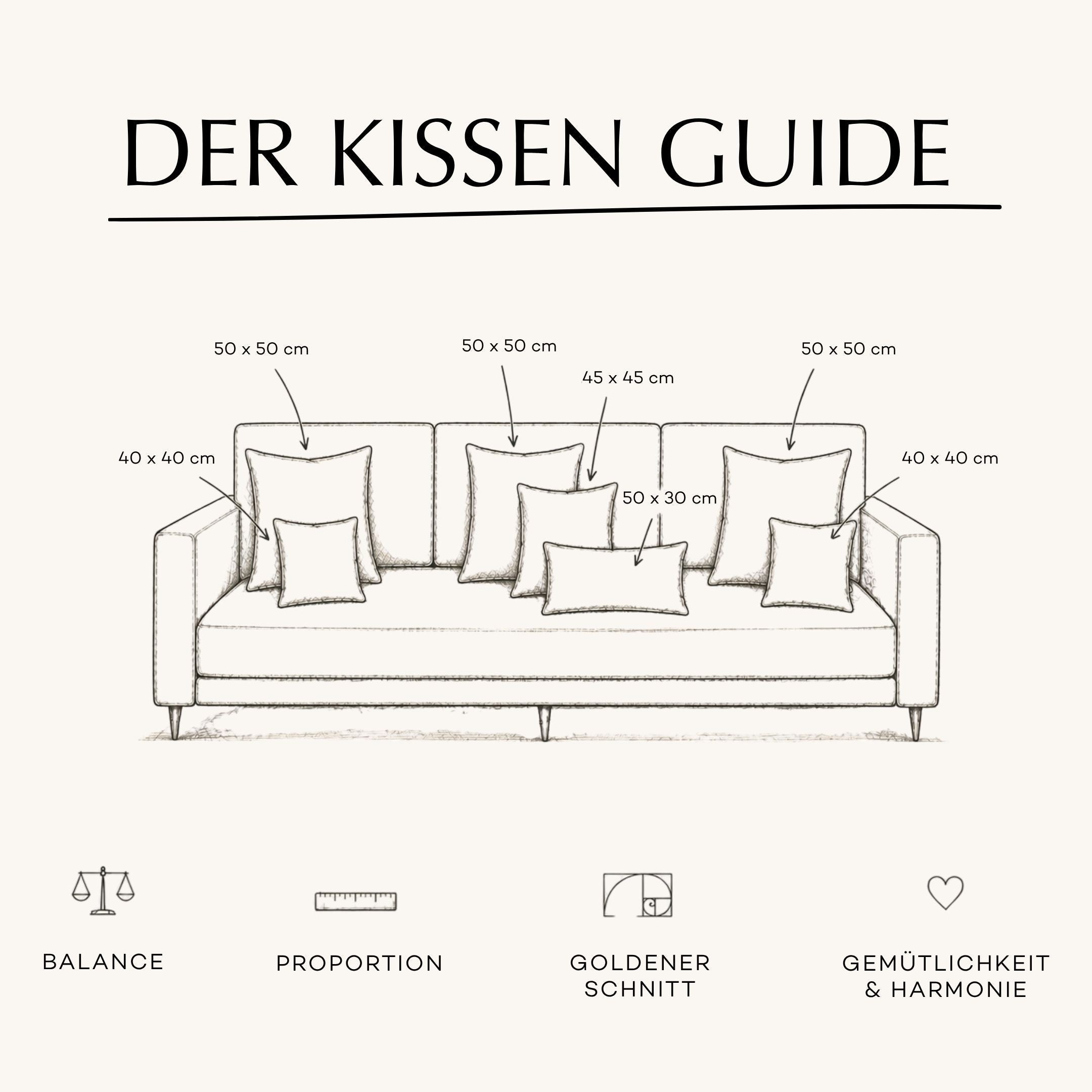Der Kissen Guide – Größe, Kombination und Arrangement für dein Sofa