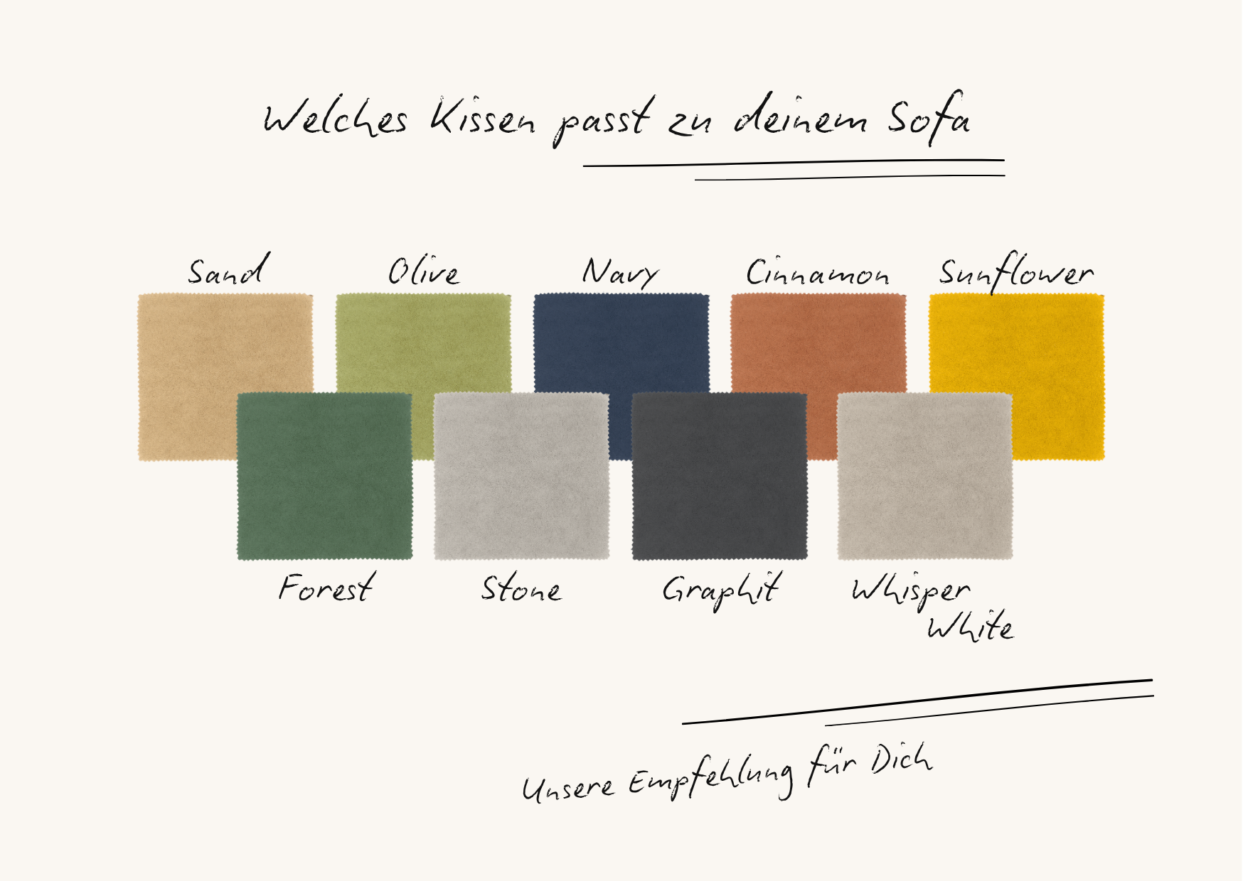 Welche Kissen passen zu Deinem Sofa?