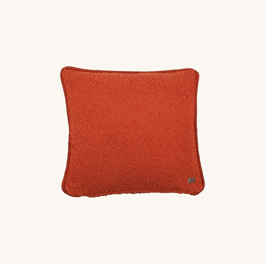 Albers Bouclé Dark Orange Kissen Square