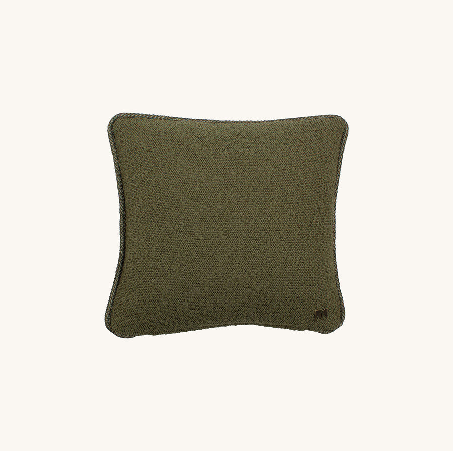 Albers Bouclé Olive Kissen Square