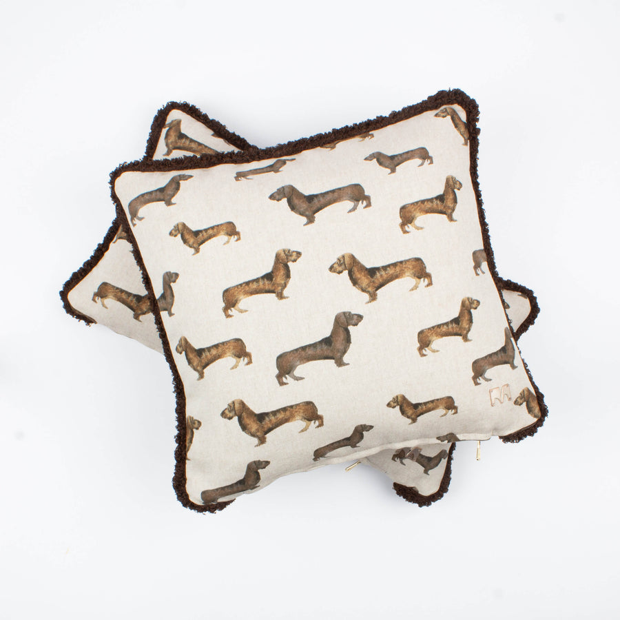 Albers Monochrome Cinnamon Cushion Square