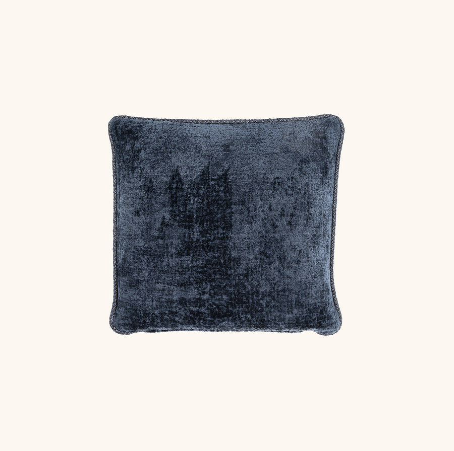 Albers Monochrom Teddy Navy Kissen Square