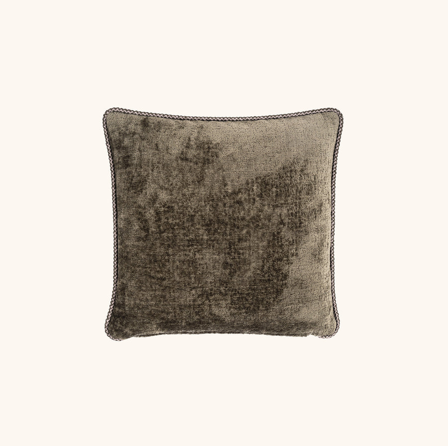 Albers Monochrom Teddy Olive Kissen Square