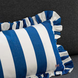 Erich Outdoor – Ruffled Charm – Blue – Rechteckiges Design Kissen