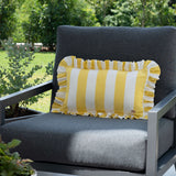 Erich Outdoor – Ruffled Charm – Yellow – Rechteckiges Design Kissen