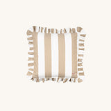 Wille Outdoor – Ruffled Charm – Taupe – Quadratisches Design Kissen