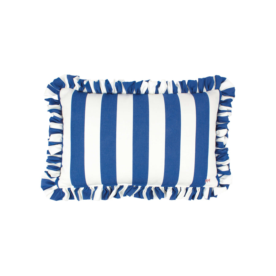 Erich Outdoor Ruffled Charm Ultramarine Blue Kissen Rectangle