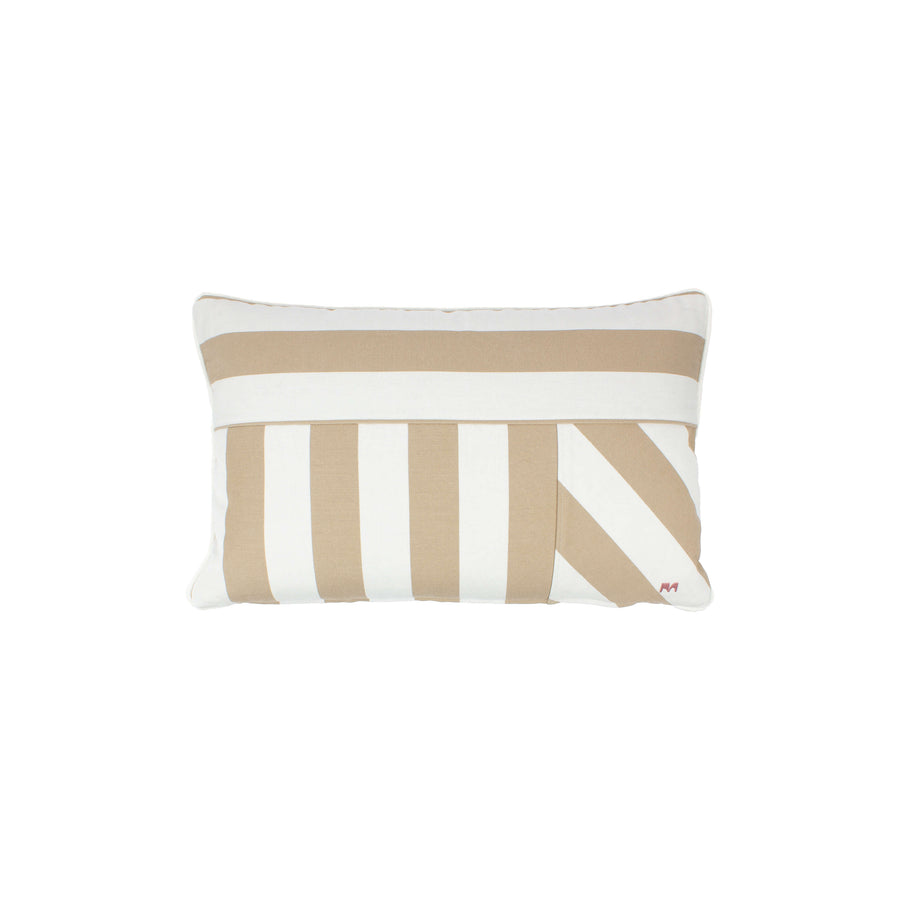 Erich Outdoor Striped Symphony Taupe & Beige Kissen Rectangle