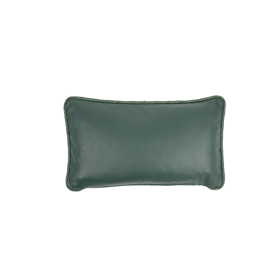 Beese Monochrome Forest Leather Cushion Rectangle
