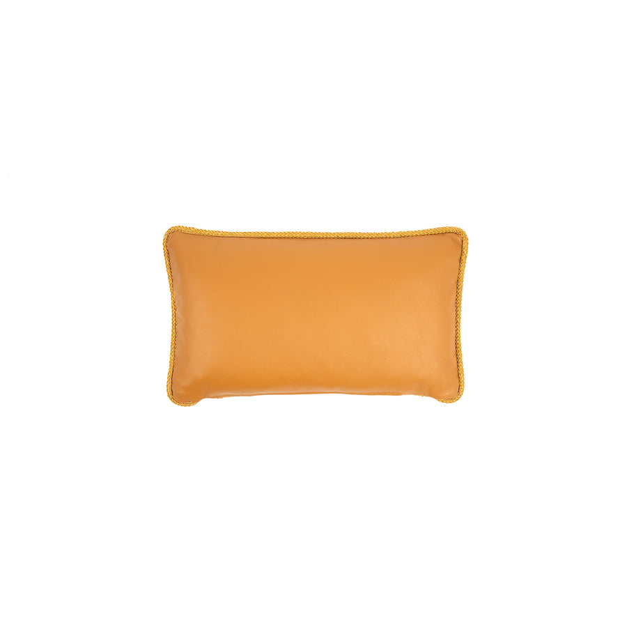 Beese Monochrome Sunflower Leather Cushion Rectangle