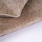 Beiges Teddy Uni Kissen mit feinem Keder-Detail